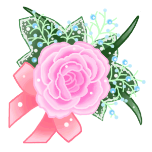花 バラ 素材6 無料 イラスト3 ピンクローズ クリップアート