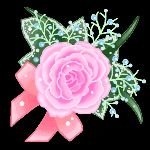 花 バラ 素材6 無料 イラスト3 ピンクローズ クリップアート